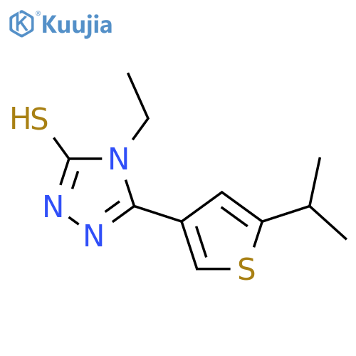4-Ethyl-5-(5-isopropylthien-3-yl)-4H-1,2,4-triazole-3-thiol structure