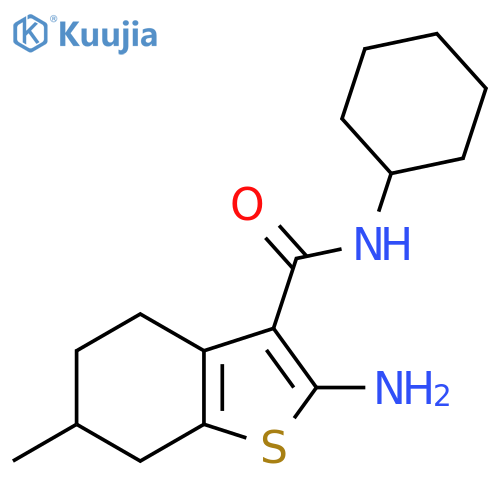 2-Amino-N-cyclohexyl-6-methyl-4,5,6,7-tetrahydro-1-benzothiophene-3-carboxamide structure