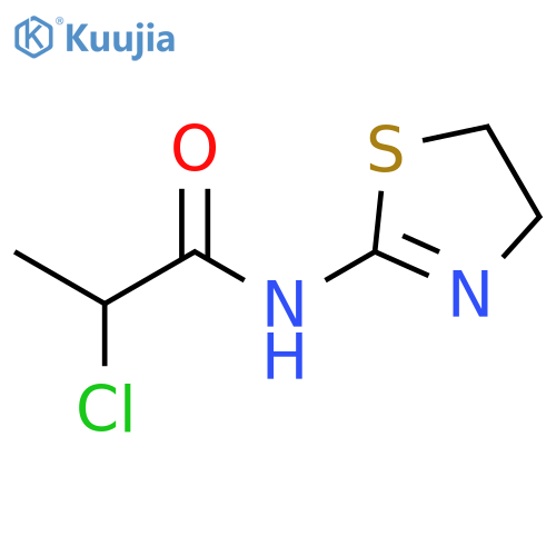 2-chloro-N-(4,5-dihydro-1,3-thiazol-2-yl)propanamide structure