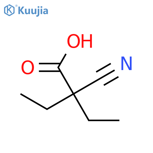 2-cyano-2-ethylbutanoic acid structure