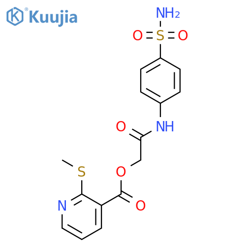 [(4-Sulfamoylphenyl)carbamoyl]methyl 2-(methylsulfanyl)pyridine-3-carboxylate structure