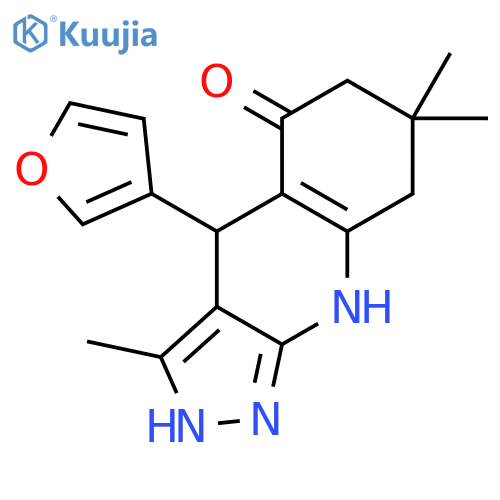 4-(3-Furyl)-3,7,7-Trimethyl-1,4,6,7,8,9-Hexahydro-5h-Pyrazolo3,4-BQuinolin-5-One structure