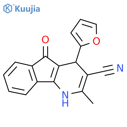 4-(2-FURYL)-2-METHYL-5-OXO-4,5-DIHYDRO-1H-INDENO[1,2-B]PYRIDINE-3-CARBONITRILE structure
