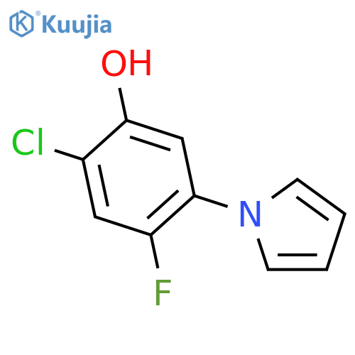 2-Chloro-4-fluoro-5-(1H-pyrrol-1-yl)benzenol structure
