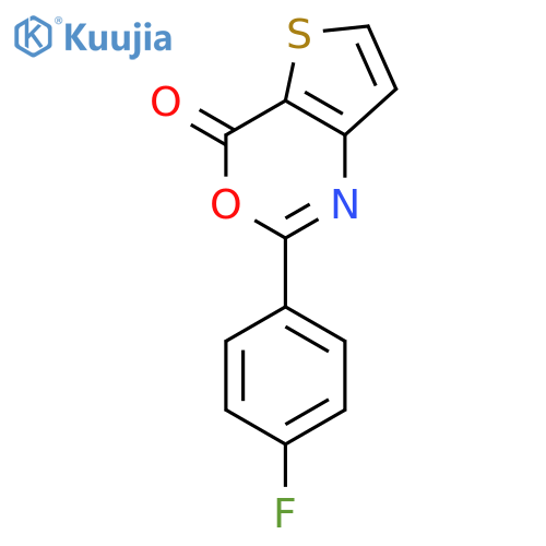 4H-THIENO[3,2-D][1,3]OXAZIN-4-ONE, 2-(4-FLUOROPHENYL)- structure