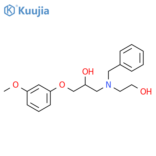 1-benzyl(2-hydroxyethyl)amino-3-(3-methoxyphenoxy)propan-2-ol structure