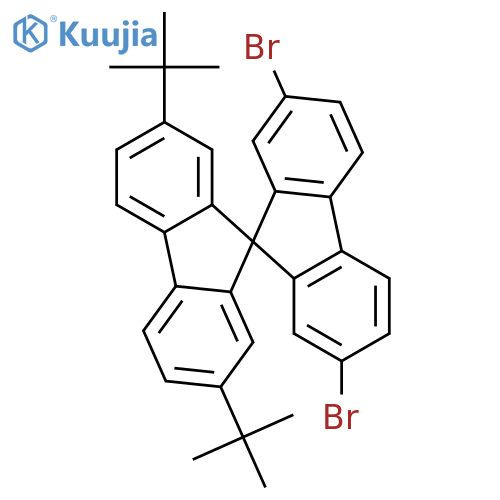 2,7-Dibromo-2',7'-DI-tert-butyl-9,9'-spirobi[fluorene] structure