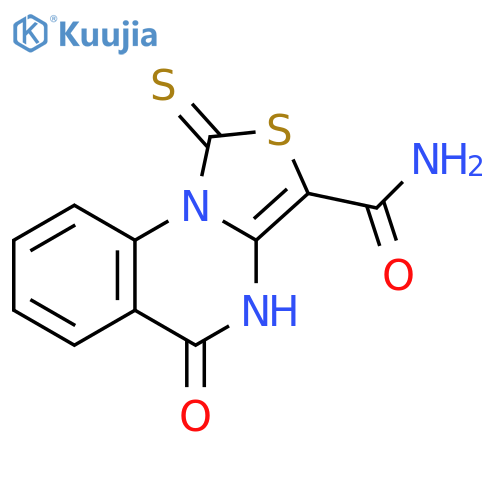 5-oxo-1-sulfanylidene-1H,4H,5H-1,3thiazolo3,4-aquinazoline-3-carboxamide structure