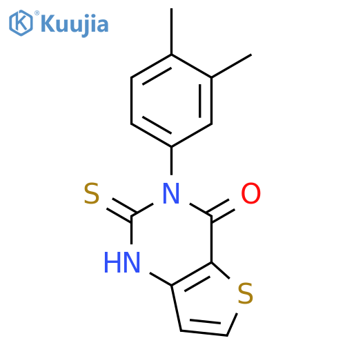3-(3,4-Dimethylphenyl)-2-thioxo-2,3-dihydrothieno[3,2-d]pyrimidin-4(1H)-one structure