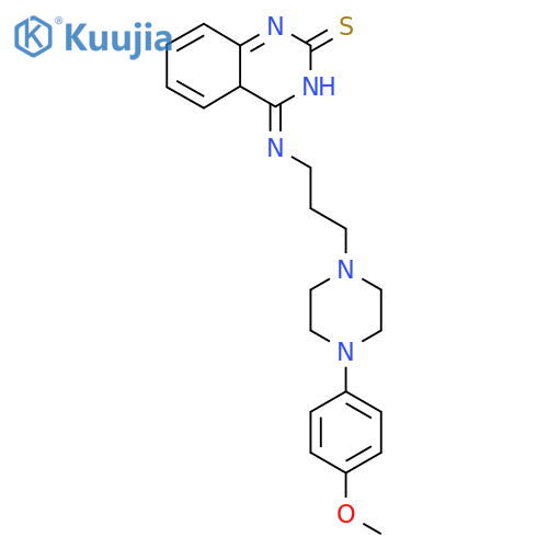 4-({3-4-(4-methoxyphenyl)piperazin-1-ylpropyl}amino)-1,2-dihydroquinazoline-2-thione structure