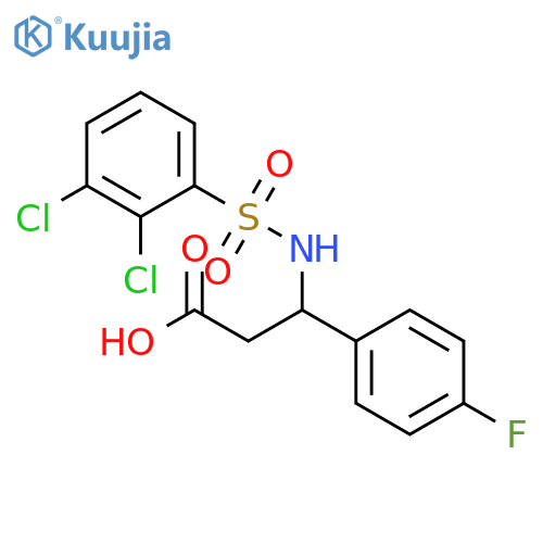3-{[(2,3-dichlorophenyl)sulfonyl]amino}-3-(4-fluorophenyl)propanoic acid structure