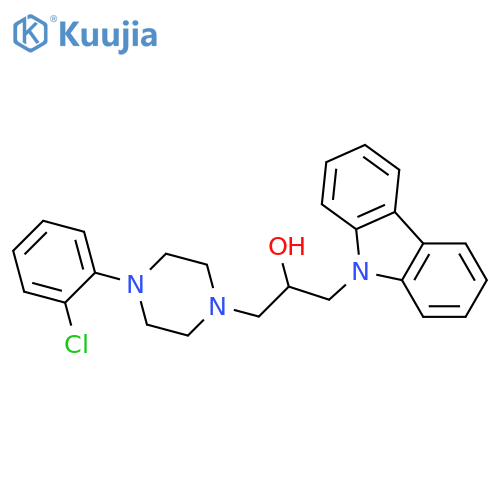 1-(9H-carbazol-9-yl)-3-4-(2-chlorophenyl)piperazin-1-ylpropan-2-ol structure