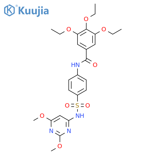 N-{4-(2,6-dimethoxypyrimidin-4-yl)sulfamoylphenyl}-3,4,5-triethoxybenzamide structure