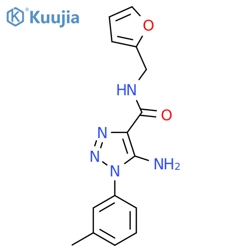 5-amino-N-(furan-2-yl)methyl-1-(3-methylphenyl)-1H-1,2,3-triazole-4-carboxamide structure