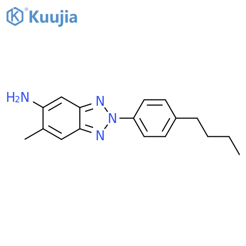 2-(4-butylphenyl)-6-methyl-2H-benzo[d][1,2,3]triazol-5-amine structure