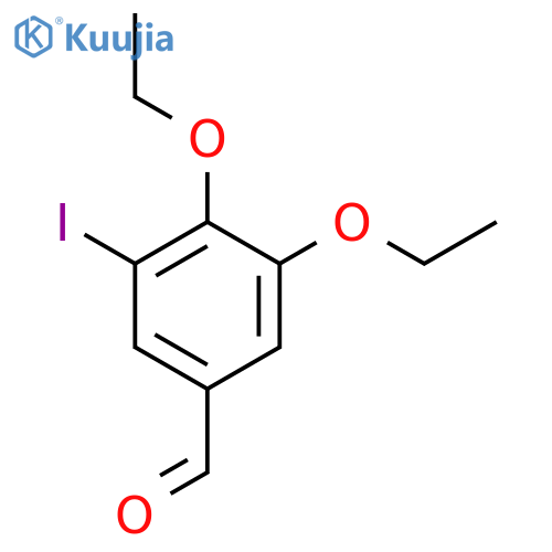 3,4-diethoxy-5-iodobenzaldehyde structure