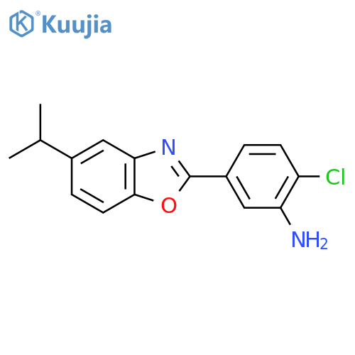 2-Chloro-5-(5-isopropylbenzo[d]oxazol-2-yl)aniline structure