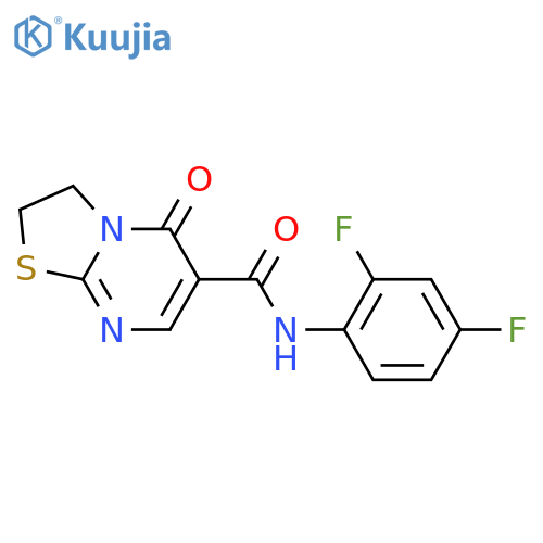 N-(2,4-difluorophenyl)-5-oxo-2H,3H,5H-1,3thiazolo3,2-apyrimidine-6-carboxamide structure