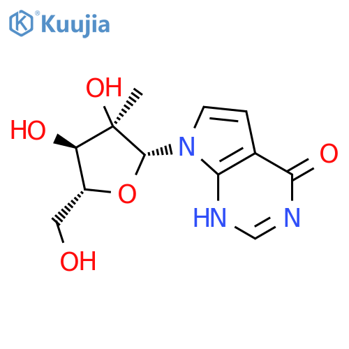 1,7-Dihydro-7-(2-C-methyl-beta-D-ribofuranosyl)-4H-pyrrolo[2,3-d]pyrimidin-4-one structure