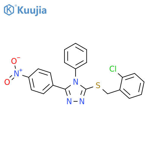 3-(2-Chloro-benzylsulfanyl)-5-(4-nitro-phenyl)-4-phenyl-4H-[1,2,4]triazole structure