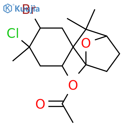 4-Bromo-3-chloro-7,10-epoxy-1-chamigranol; Ac structure