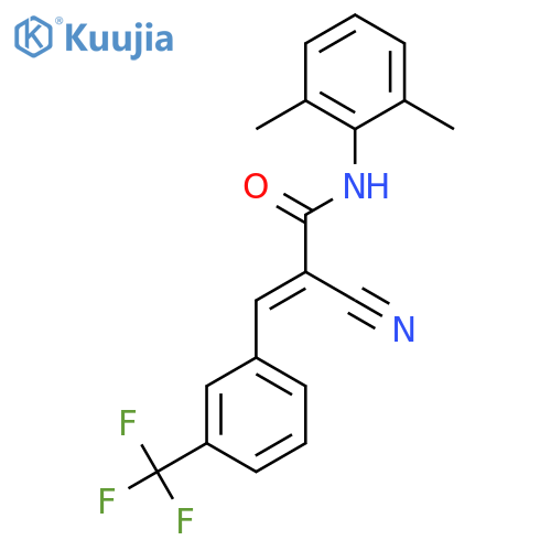 2-cyano-N-(2,6-dimethylphenyl)-3-[3-(trifluoromethyl)phenyl]prop-2-enamide structure