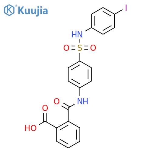 2-({4-(4-Iodoanilino)sulfonylanilino}carbonyl)benzoic acid structure