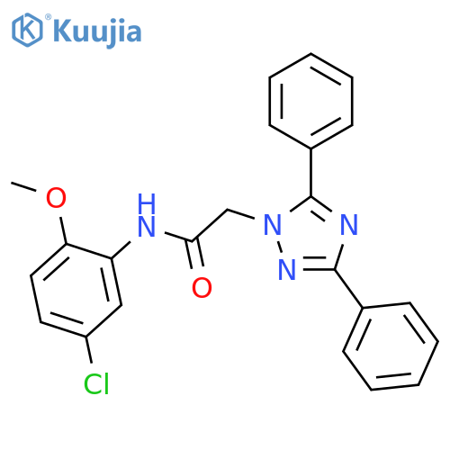 <br>N-(5-Chloro-2-methoxy-phenyl)-2-(3,5-diphenyl-[1,2,4]triazol-1-yl)-acetamid e structure