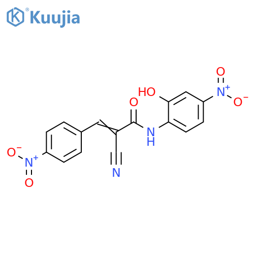2-Cyano-N-(2-hydroxy-4-nitrophenyl)-3-(4-nitrophenyl)-2-propenamide structure