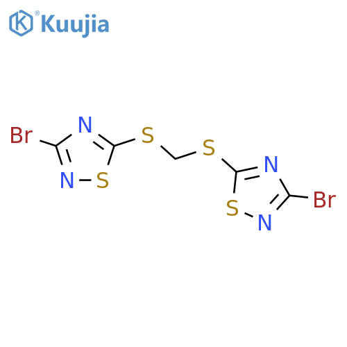 1,2,4-Thiadiazole,5,5'-[methylenebis(thio)]bis[3-bromo- (9CI) structure