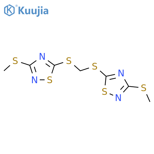 1,2,4-Thiadiazole,5,5'-[methylenebis(thio)]bis[3-(methylthio)- (9CI) structure