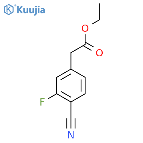 (4-Cyano-3-fluoro-phenyl)-acetic acid ethyl ester structure