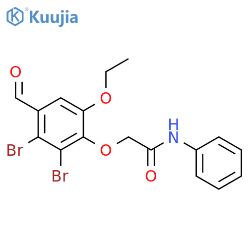 2-(2,3-Dibromo-6-ethoxy-4-formyl-phenoxy)-N-phenyl-acetamide structure