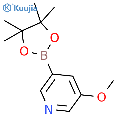 3-Methoxy-5-(4,4,5,5-tetramethyl-1,3,2-dioxaborolan-2-yl)pyridine structure