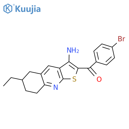 (3-amino-6-ethyl-5,6,7,8-tetrahydrothieno[2,3-b]quinolin-2-yl)(4-bromophenyl)methanone structure