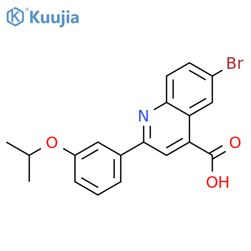 6-Bromo-2-(3-isopropoxyphenyl)quinoline-4-carboxylic acid structure