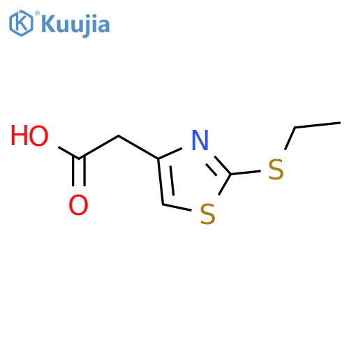 2-2-(ethylsulfanyl)-1,3-thiazol-4-ylacetic Acid structure