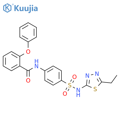 N-{4-(5-ethyl-1,3,4-thiadiazol-2-yl)sulfamoylphenyl}-2-phenoxybenzamide structure