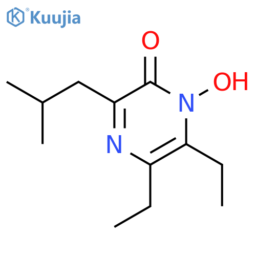 2(1H)-Pyrazinone, 5,6-diethyl-1-hydroxy-3-(2-methylpropyl)- (9CI) structure