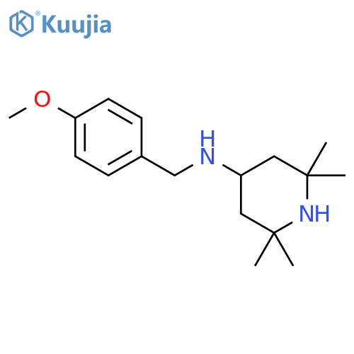(4-Methoxy-benzyl)-(2,2,6,6-tetramethyl-piperidin-4-yl)-amine structure