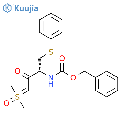 benzyl N-[4-[dimethyl(oxo)-lambda6-sulfanylidene]-3-oxo-1-phenylsulfanylbutan-2-yl]carbamate structure