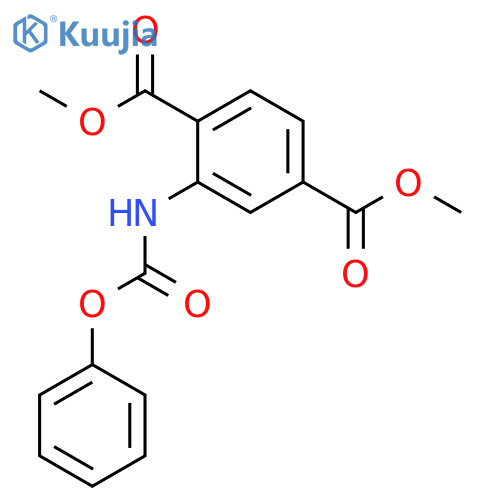 1,4-dimethyl 2-[(phenoxycarbonyl)amino]benzene-1,4-dicarboxylate structure