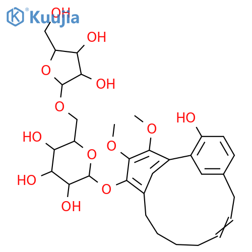 Myricanol; (ξ)-form, 11-Deoxy, 11E,12-didehydro, 5-O-[α-L-arabinofuranosyl-(1→6)-β-D-glucopyranoside] structure
