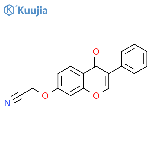 2-(4-oxo-3-phenylchromen-7-yl)oxyacetonitrile structure