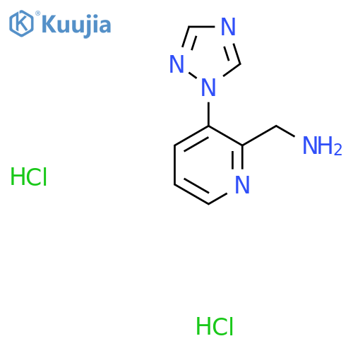 [3-(1H-1,2,4-triazol-1-yl)pyridin-2-yl]methanamine dihydrochloride structure