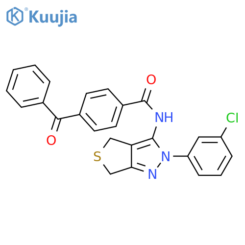 4-benzoyl-N-2-(3-chlorophenyl)-2H,4H,6H-thieno3,4-cpyrazol-3-ylbenzamide structure