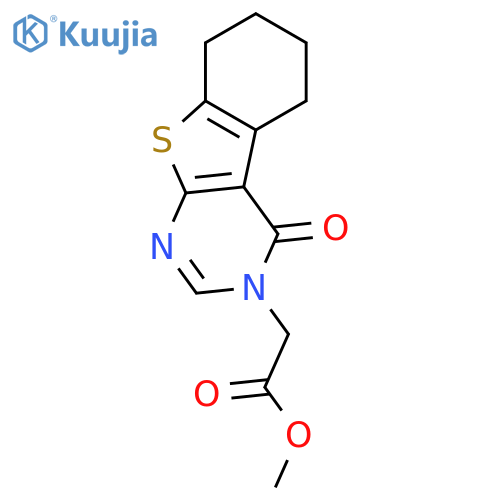 methyl 2-{3-oxo-8-thia-4,6-diazatricyclo[7.4.0.02,?]trideca-1(9),2(7),5-trien-4-yl}acetate structure