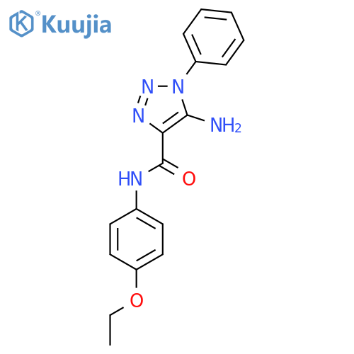 5-amino-N-(4-ethoxyphenyl)-1-phenyl-1H-1,2,3-triazole-4-carboxamide structure