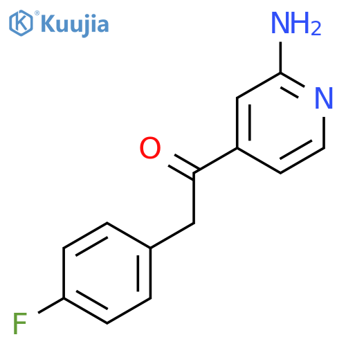 1-(2-Aminopyridin-4-yl)-2-(4-fluorophenyl)ethanone structure