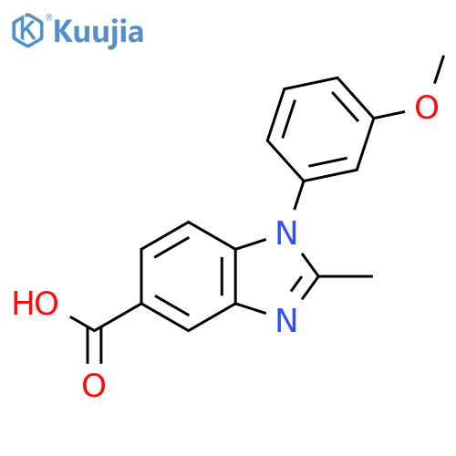 1-(3-Methoxyphenyl)-2-methyl-1H-benzimidazole-5-carboxylic acid structure